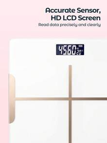 ميزان ذكي لقياس دهون الجسم، ميزان حمام رقمي بحساسات عالية الدقة، شاشة LCD كبيرة، جهاز محمول لتتبع فقدان الوزن للمنزل والنادي الرياضي والصحة - متعدد الألوان - مشاهدة 3
