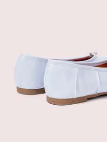 CUCCOO DOLLMOD Damen Tabi-Ballerinas mit vertikaler Naht, Knoten und geteilter Zehenpartie, elegant in Nebelblau - Nebel blau - Übersicht 6