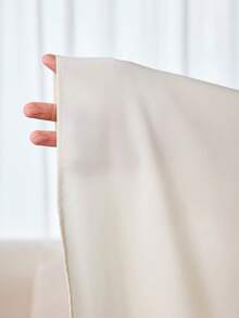 Al Najma Áo Abaya nữ size lớn gấu cong, tay loe, trang trí nơ - trắng - Xem 8