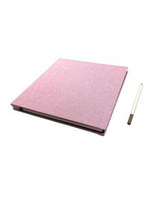 Self Adhesive Magnetic Scrapbook Album With 40 Pages,Linen Hardcover Diy Photo Album Including Metallic Pen And Diy Accessories, Photos Back To School,Back To School,School Supplies - pink - View 10