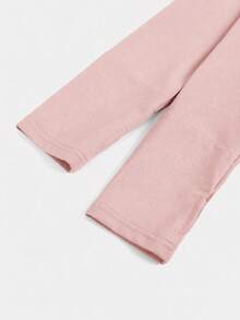 SHEIN Girlism Teen Girls 2pcs Set Zipper Solid Color Long Sleeve Top And Long Pants,Casual Sports Fashion Suit - Dusty Pink - View 4