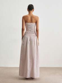ATUI Studio Summer Casual Striped Tube Dress - Multicolor - View 3