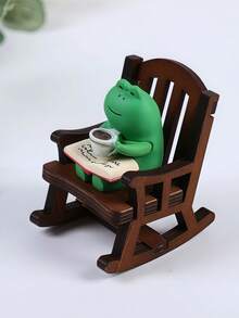 Set Dekorasi Kotak Adegan Kreatif Unik Sempurna Bertema Kucing, Kopi, dan Katak Resin, Figur Miniatur, Ornamen Meja, Hadiah Seni Buatan Tangan untuk Rumah dan Kantor. - MultiWarna - View 4