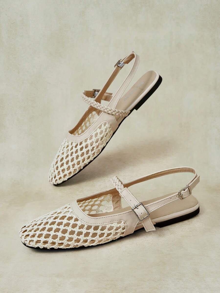 Styleloop Ladies, Willow Nails, Buckles, Flat Shoes. - Beige - View 1
