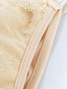 Moonlight&Mama Elegant Solid Color Lace Maternity Bra - Apricot - View 4
