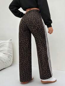Flexra Women's Dark Brown Color Block Jeans School Teacher Summer Casual - Mocha Brown - View 3