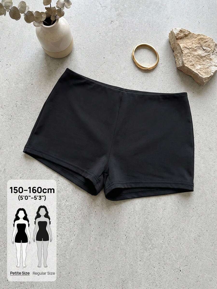 SHEIN PETITE Low Rise Micro Mini Shorts Ibiza Fits Summer Boho, Summer, Holiday, Beachwear Festival Rave Going Out Fall Winter Party ,Petite Women
