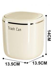 1 Lidded Storage Box, Mini Desktop Trash Can. Suitable For Desktops, Bedside Tables, Bedrooms And Office Desks As A Wastebasket. Features One-Touch Lid Opening Design. Simple Nordic-Style Waste Storage Box For Students, Ideal For Homes And Offices. - multicolor - View 6