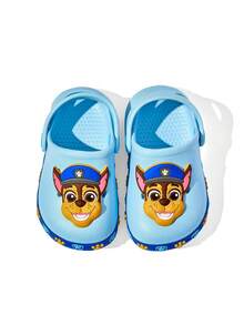SHEIN | PAW Patrol 男孩可愛卡通狗兒童拖鞋，適合嬰兒與幼兒，輕量耐用 EVA 材質，可室內外穿著 - 水鴨藍 - 查看 7