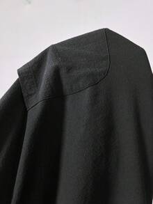 Solflare 大尺碼寬鬆長袖長褲，附口袋，適合日常穿著 - 黑色 - 查看 6