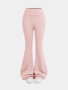 SHEIN Girlism Teen Girls 2pcs Set Zipper Solid Color Long Sleeve Top And Long Pants,Casual Sports Fashion Suit - Dusty Pink - View 10