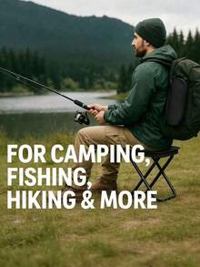 Sturdy Folding Camping Chair For Adults | Foldable Travel Seat, Folding Fishing Seat | Portable Compact Outdoor Chair | Heavy Duty Durable - Multicolor - View 3