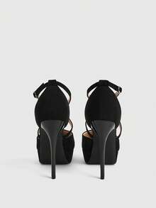 CUCCOO LuxiPop Women's High Heels Shoes Platform Sexy - Black - View 3