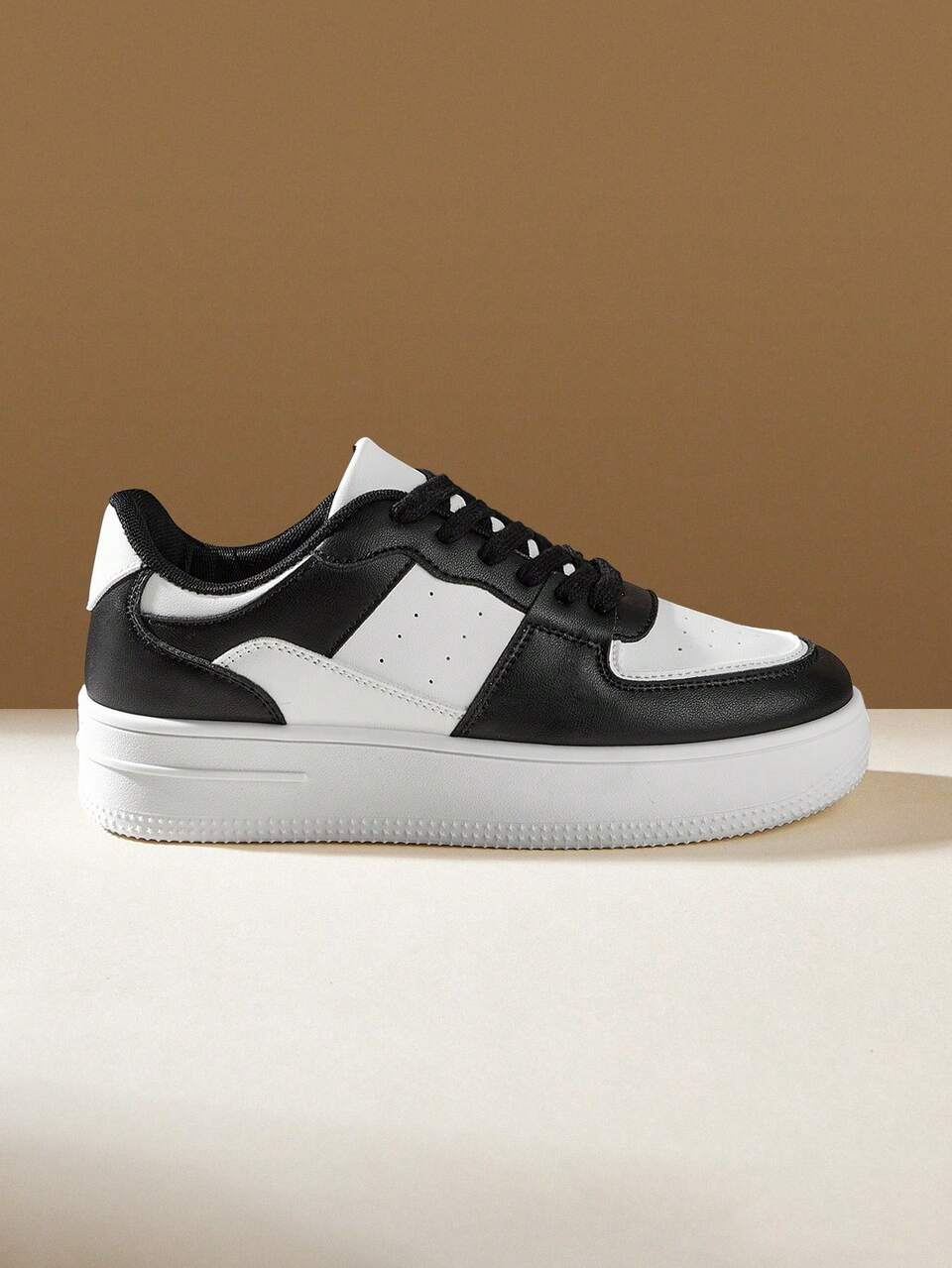 CUCCOO EASI Spring And Autumn Fashion Versatile Thick-Soled Height-Increasing Front Lace-Up Women's Casual Shoes Thick-Soled Little White Shoes