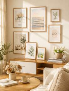 3PCS 30x40cm Solid Oak Wood Photo Frame Set Minimalist Modern Natural Finish Stand For Wall Mount Or Desktop Display Living Room Bedroom Office - Solid Wood Photo Frame - View 3