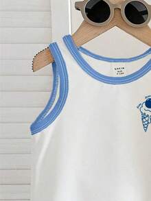 Baby Boy Casual Minimalist Soft Comfortable Outfit Set Suitable For Spring And Summer - Multicolor - View 3