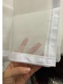 1件裝自黏式隱形防蚊網，夏季防蚊，操作簡單，可拆卸白色網紗，免鑽孔，附魔鬼氈鉤環 - 1 - 查看 5