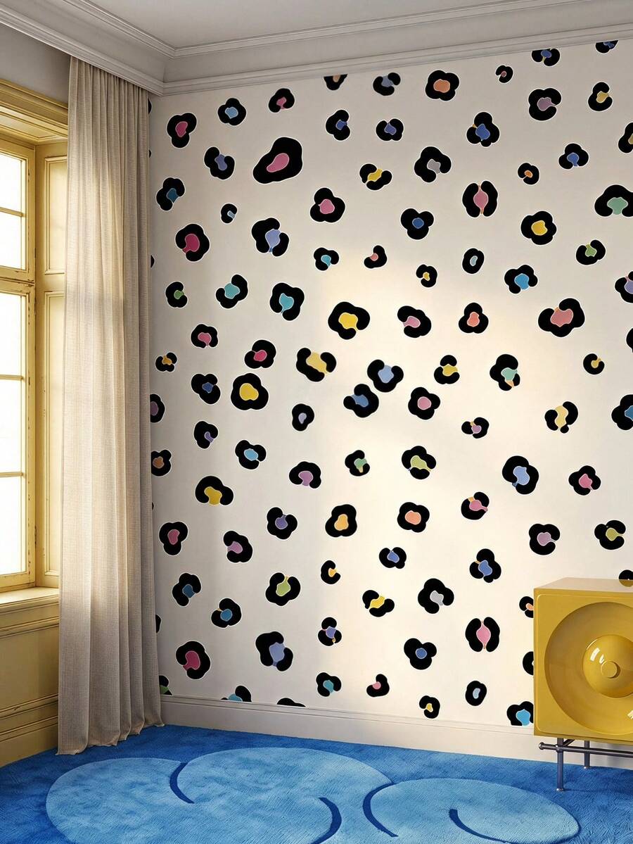 Joivida 3Pcs/7Pcs Leopard Print PVC Wall Decals, Waterproof Self-Adhesive Animal Pattern Stickers, Peel-And-Stick Bedroom Living Room Dorm Wall Decor, Modern Home Accent For Cabinets, Doors, Furniture & Smooth Surfaces - multicolor - View 1