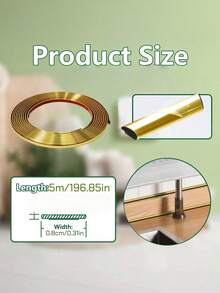 5/10m Self Adhesive Flexible D Shape Trim Wall Edge Corner Protector Baseboard Molding No Drill Cuttable For Home Office Window Door Frame Christmas Holiday Gift Idea Must Haves - multicolor - View 8