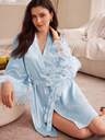 Moireta Fuzzy Decor Satin Women's Robe