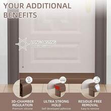 1 Roll Of 1 Meter Long Self-Adhesive Sealing Strip, Designed For Practical Use, Can Provide Sound Insulation And Wind Resistance, Ideal For Sealing Gaps Around Doors And Windows. - multicolor - View 4