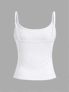 Girlism Camisetas de tirantes para niña preadolescente de color liso, casuales y versátiles para uso diario, 3 piezas/set, blanco, rosa rubor, negro, verano, vuelta al colegio - Multicolor - Ver 4