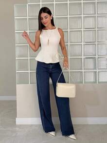 Yohana Edit Women's Backless Butterfly A-Line Top, Summer New Arrival,Summer Top Casual - Apricot - View 6