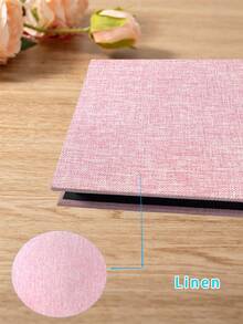 Self Adhesive Magnetic Scrapbook Album With 40 Pages,Linen Hardcover Diy Photo Album Including Metallic Pen And Diy Accessories, Photos Back To School,Back To School,School Supplies - pink - View 3