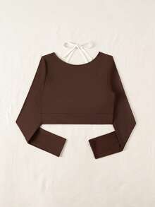 Eassivo Eassivo 2026 Spring/Summer New Women's High Elastic Yoga Outdoor Sports Top Thin - Brown - View 2
