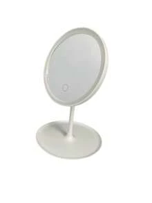 1pc LED 3-Color Makeup Mirror Touchable Dimming USB Charging Portable Desktop Vanity Mirror For Dormitory Bedroom Powder Room - Tray vanity mirror - View 9