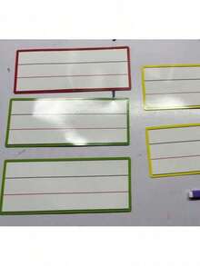 1 Buah/4 Buah Stiker Papan Tulis Magnetik 4 Baris 3 Kotak, Stiker Papan Tulis Bahasa Inggris yang Dapat Digunakan Kembali dan Dihapus, Alat Belajar di Kelas untuk Guru, Bagian Bawah Magnet yang Kuat, Desain Menarik, Magnet Kulkas, Pengajaran Bahasa yang Penuh Warna - MultiWarna - View 4