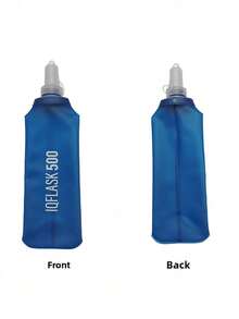 500ML Lightweight, Foldable, Biting And Suction Marathon Water Bottle, Odorless, Hot Press Process Cold Water Bottle - Multicolor - View 3