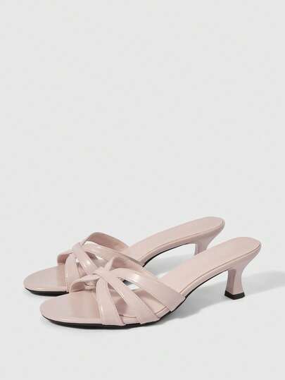 Sleekvia Summer New Belt Wear High-Heeled Women's Slippers
