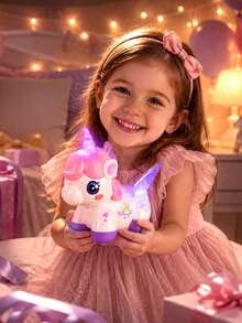 Electric Stunt Spinning Unicorn Toy, Rechargeable With Music & Lights, Cartoon Animal Shaped Toy For Girls,Toys For Kids Kids Toys Fidget Toys Fidget Toys For Kids Travel Toys,Sensory Toys Boys Toys Toys For Girl Games,Toys For Girl,Boys Toys - Multicolor - View 6