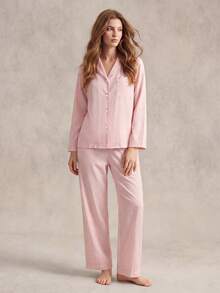 EverLounge Women's Long Sleeve Long Pants 2 Pieces Pajama Set - Multicolor - View 1