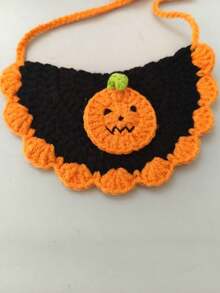 PETSIN 1 Buah Topi dan Syal Leher Rajut Halloween untuk Hewan Peliharaan, Dekorasi Hantu Menyeramkan untuk Kucing & Anjing - MultiWarna - View 12