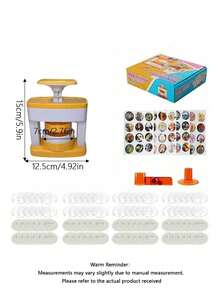 1 Set Children's Badge Making Machine,Portable,Multi-Functional Creative Embossing Machine Badge Punch Tool Kit,Children's Handicrafts, Ideal For Christmas,School Projects And Parties, No Assembly Required (Some Color Patterns Randomly Included) - multicolor - View 15