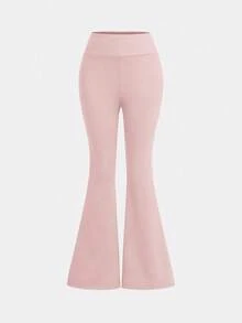 SHEIN Girlism Teen Girls 2pcs Set Zipper Solid Color Long Sleeve Top And Long Pants,Casual Sports Fashion Suit - Dusty Pink - View 8