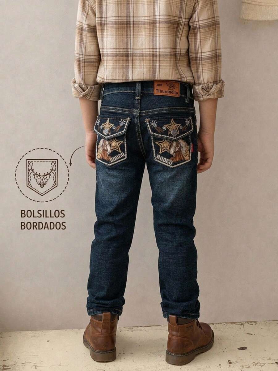 Cross Kids Pants With Embroidery In Back Doors - Light Wash - View 1