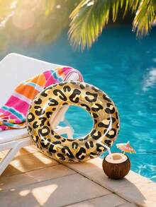 Pelampung Renang Tiup Seksi Motif Leopard Ukuran Besar untuk Dewasa, Bantalan Kursi Cepat Kering dan Dapat Digunakan Kembali, Pelampung Santai untuk Pesta Kolam Renang dan Pantai, Cocok untuk Olahraga Air Musim Panas, Pesta Kolam Renang, Pesta Pantai, dan Kolam Renang - Motif macan tutul - View 7
