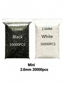 MINKOJA 2.6mm/5mm Black & White 3D Pixel Fuse Beads Toy, Suitable For Handcraft, Decoration And DIY Puzzle Making.Mixed‑Color Beans, Color System Is Not Fixed, Random Delivery. Please Do Not Purchase If You Mind. - Multicolor - View 11