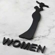 1pc Acrylic Toilet Sign With 3D Male & Female Symbols, Office & Public Restroom Indication Plaque Best Gifts Birthday Graduation - multicolor - View 19