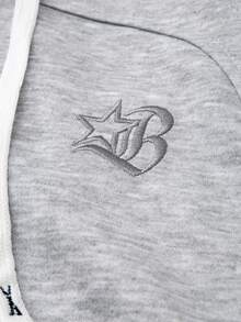 Men's Streetwear Embroidered Pattern Hot-Selling INS Style PAVTROS Brand Oversized Arch Patchwork Sweatpants, Daily Wear/Gaming Party/Commemorative Gift - Light Grey - View 5