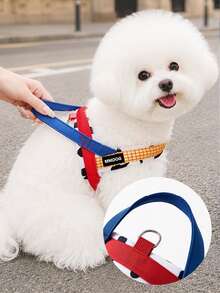 Dog Leash Saddle Vest Style Small And Medium-Sized Dog Corgi Bichon Chest Harness Dog Walking Leash - Multicolor - View 2