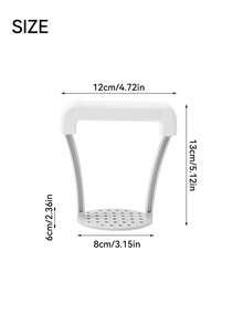 1PC Potato Masher With Non-Slip Plastic Handle, Mashing Plate Manual Food Press, Labor-Saving Kitchen Tool For Mashed Potato Pumpkin Vegetable Puree, Easy Clean Dishwasher Cooking Gadget - Multicolor - View 9