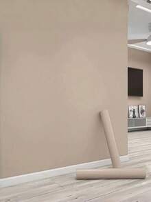1 Roll Matte Coffee Vinyl Self-Adhesive Wallpaper, Peel & Stick Removable, Thick Waterproof Durable, Perfect For Walls, Furniture, Cabinets, Countertops, DIY Home Decor Renovation, Living Room, Bedroom, Kitchen Upgrade - Apricot - View 5