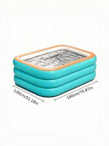 2PCS Large Family Inflatable Swimming Pool For Outdoor Garden Backyard Summer Water Fun With Thick Durable PVC Material Quick Inflation Easy Drainage Portable For Party Gathering Pool Party Vacation Resort Family Activity Hot Season Must Have - Inflatable Swimming Pool - View 4