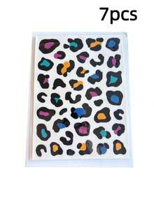 Joivida 3Pcs/7Pcs Leopard Print PVC Wall Decals, Waterproof Self-Adhesive Animal Pattern Stickers, Peel-And-Stick Bedroom Living Room Dorm Wall Decor, Modern Home Accent For Cabinets, Doors, Furniture & Smooth Surfaces - multicolor - View 13