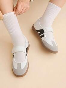 CUCCOO EASI Women's Casual Versatile Simple Commuter Shoes For Christmas - White grey 1 - View 4