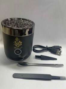 Portable Mini Electric Incense Burner Bakhoor Luxury Incense Burner In Car Gifts Birthday Graduation - black - View 10